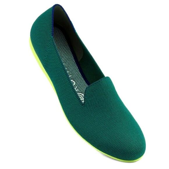ROTHY'S The Loafer casual eco friendly everyday flats jade green Retired Size 6 - Picture 4 of 8